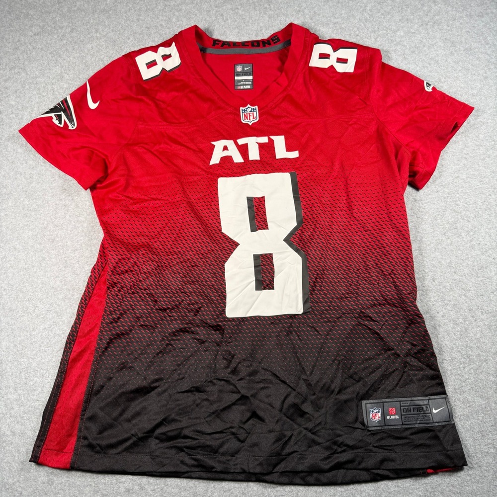 Nike Atlanta Falcons Kyle Pitts 8 Jersey Mens Large Red Black Gradient NFL